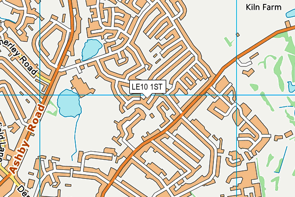 LE10 1ST map - OS VectorMap District (Ordnance Survey)