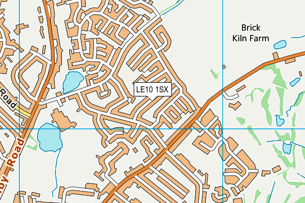 LE10 1SX map - OS VectorMap District (Ordnance Survey)