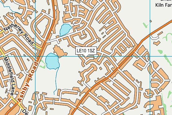 LE10 1SZ map - OS VectorMap District (Ordnance Survey)