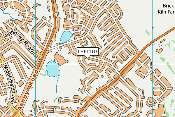 LE10 1TD map - OS VectorMap District (Ordnance Survey)