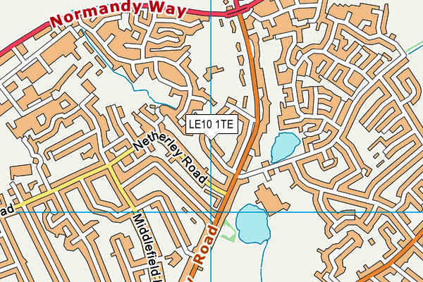 LE10 1TE map - OS VectorMap District (Ordnance Survey)