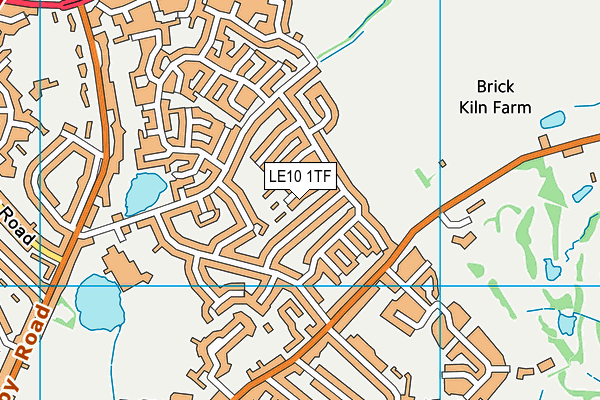 LE10 1TF map - OS VectorMap District (Ordnance Survey)