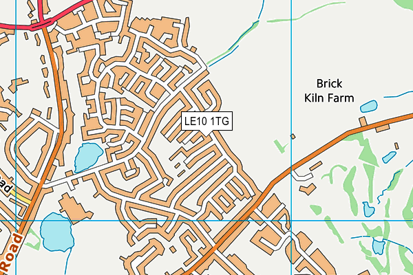 LE10 1TG map - OS VectorMap District (Ordnance Survey)