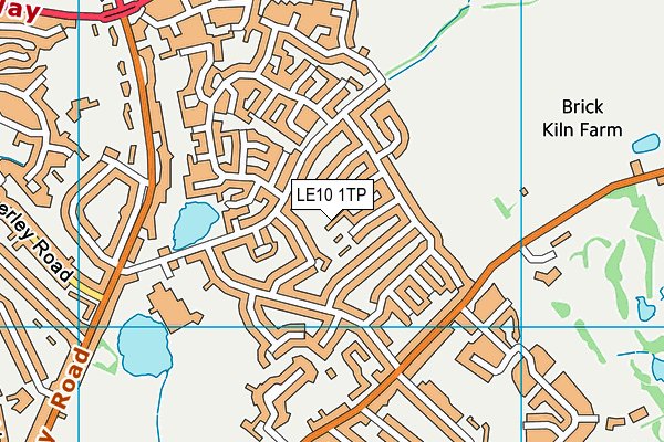 LE10 1TP map - OS VectorMap District (Ordnance Survey)