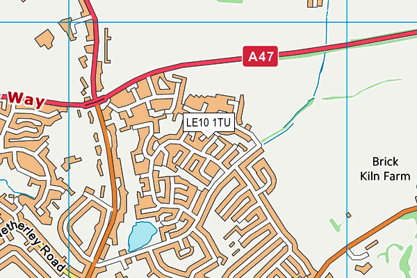 LE10 1TU map - OS VectorMap District (Ordnance Survey)