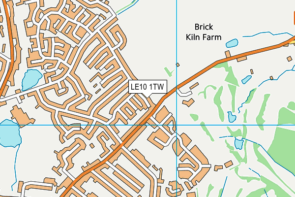 LE10 1TW map - OS VectorMap District (Ordnance Survey)