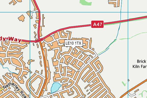 LE10 1TX map - OS VectorMap District (Ordnance Survey)