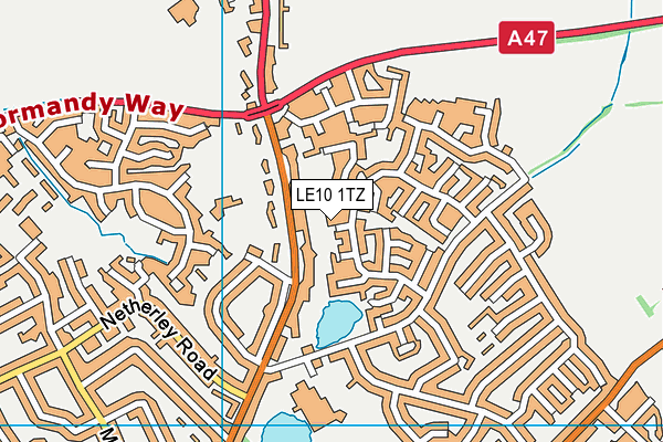 LE10 1TZ map - OS VectorMap District (Ordnance Survey)