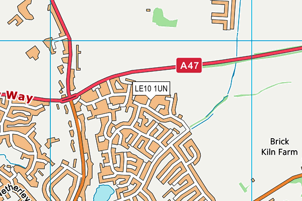 LE10 1UN map - OS VectorMap District (Ordnance Survey)