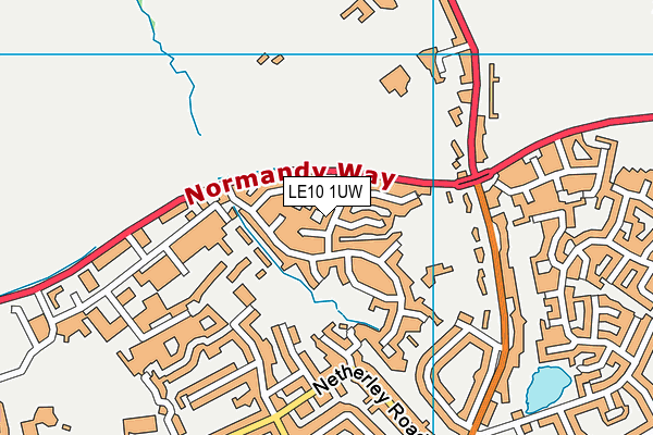 LE10 1UW map - OS VectorMap District (Ordnance Survey)