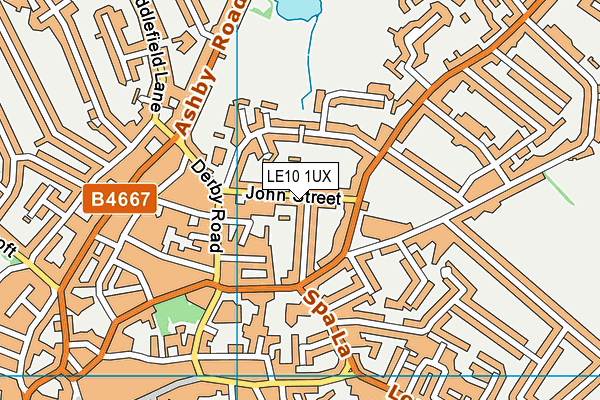 LE10 1UX map - OS VectorMap District (Ordnance Survey)