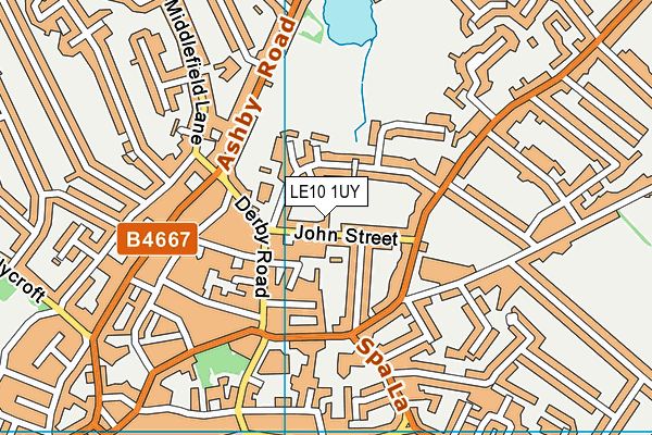 LE10 1UY map - OS VectorMap District (Ordnance Survey)
