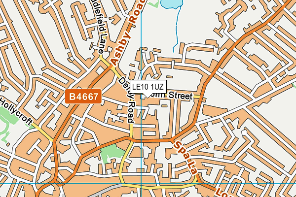 LE10 1UZ map - OS VectorMap District (Ordnance Survey)