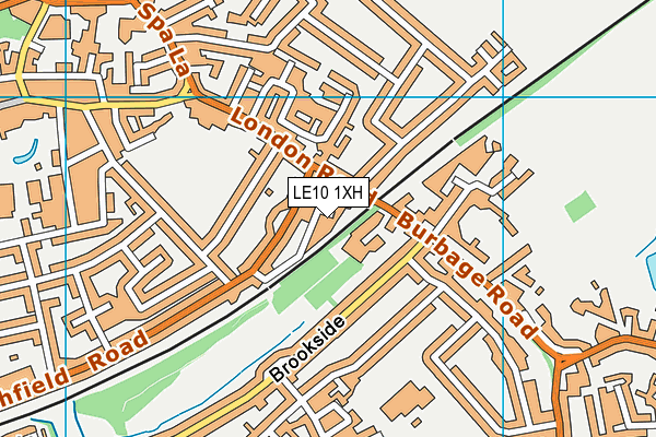 LE10 1XH map - OS VectorMap District (Ordnance Survey)