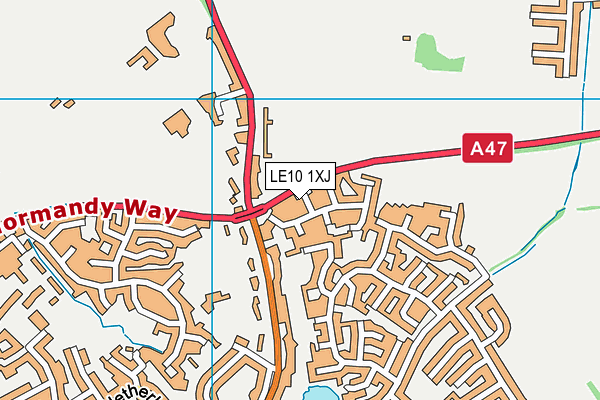 LE10 1XJ map - OS VectorMap District (Ordnance Survey)