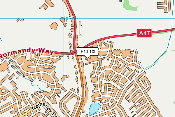 LE10 1XL map - OS VectorMap District (Ordnance Survey)