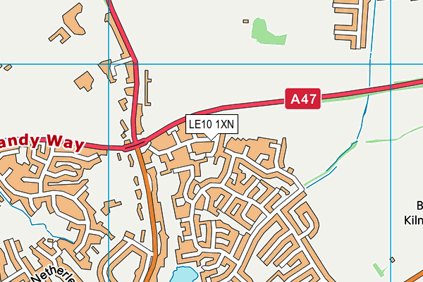 LE10 1XN map - OS VectorMap District (Ordnance Survey)