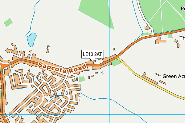 LE10 2AT map - OS VectorMap District (Ordnance Survey)