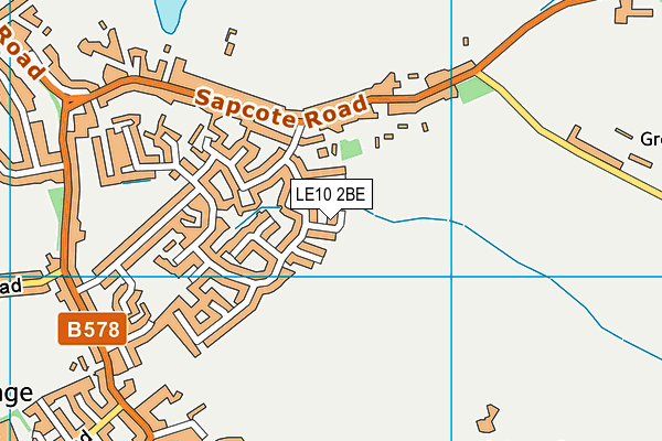 LE10 2BE map - OS VectorMap District (Ordnance Survey)