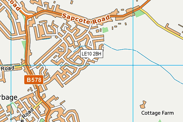 LE10 2BH map - OS VectorMap District (Ordnance Survey)