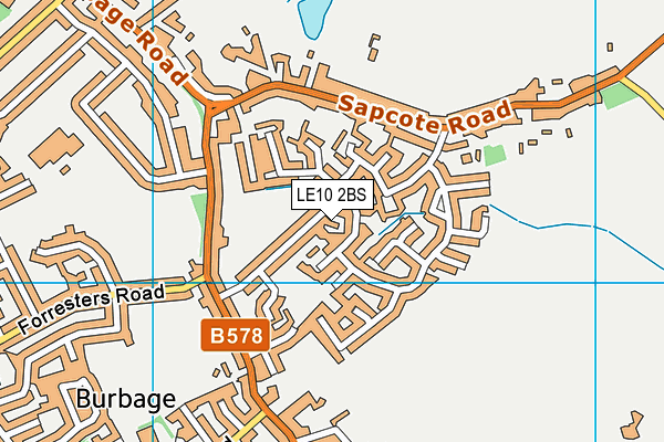 LE10 2BS map - OS VectorMap District (Ordnance Survey)