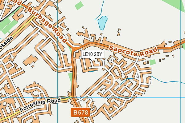 LE10 2BY map - OS VectorMap District (Ordnance Survey)