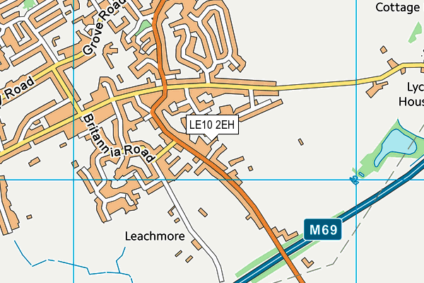 LE10 2EH map - OS VectorMap District (Ordnance Survey)