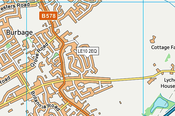 LE10 2EQ map - OS VectorMap District (Ordnance Survey)