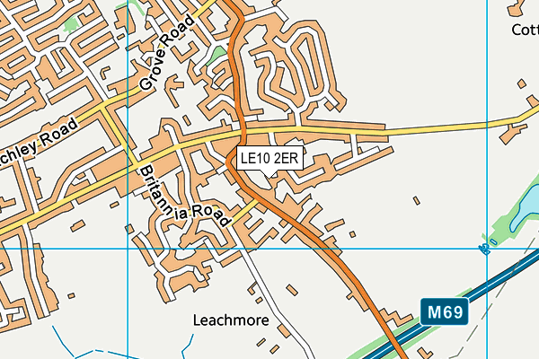 LE10 2ER map - OS VectorMap District (Ordnance Survey)