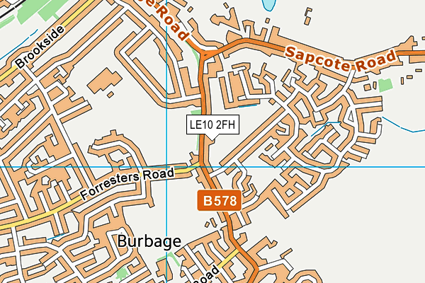 LE10 2FH map - OS VectorMap District (Ordnance Survey)