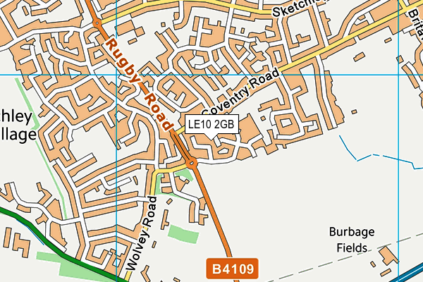 LE10 2GB map - OS VectorMap District (Ordnance Survey)