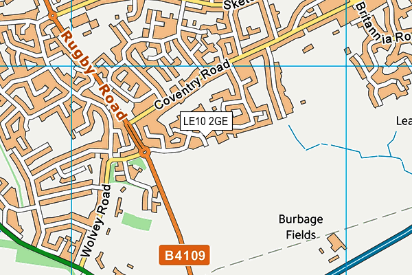 LE10 2GE map - OS VectorMap District (Ordnance Survey)