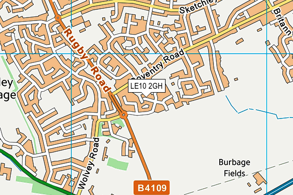 LE10 2GH map - OS VectorMap District (Ordnance Survey)
