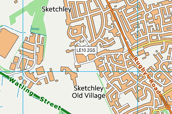 LE10 2GS map - OS VectorMap District (Ordnance Survey)