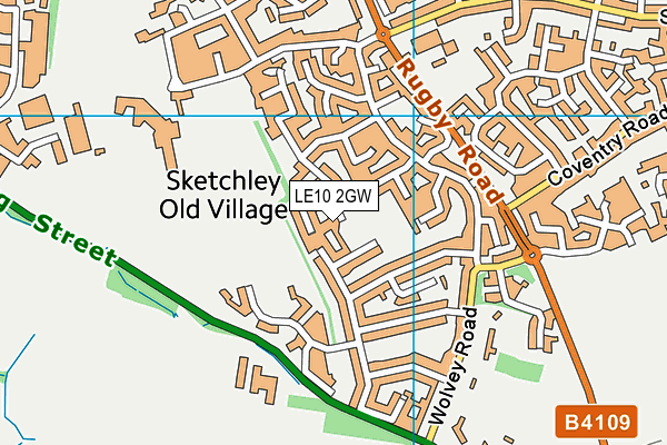 LE10 2GW map - OS VectorMap District (Ordnance Survey)
