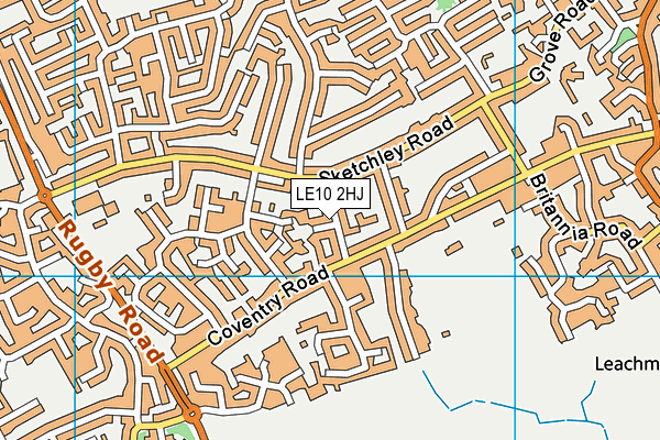 LE10 2HJ map - OS VectorMap District (Ordnance Survey)