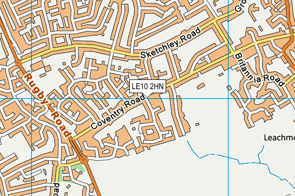 LE10 2HN map - OS VectorMap District (Ordnance Survey)