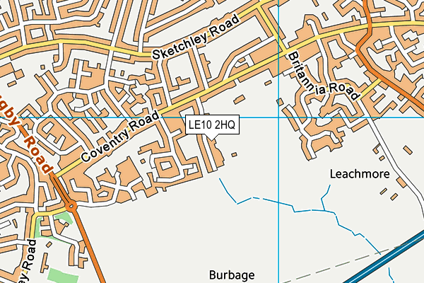 LE10 2HQ map - OS VectorMap District (Ordnance Survey)