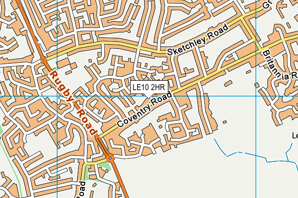 LE10 2HR map - OS VectorMap District (Ordnance Survey)