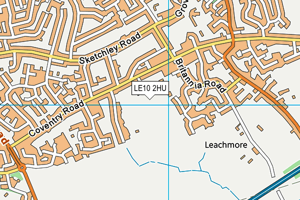 LE10 2HU map - OS VectorMap District (Ordnance Survey)