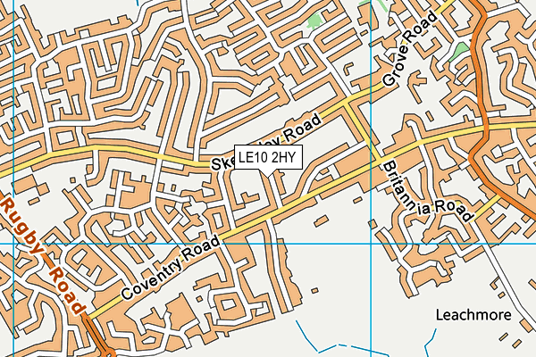 LE10 2HY map - OS VectorMap District (Ordnance Survey)