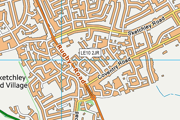 LE10 2JR map - OS VectorMap District (Ordnance Survey)