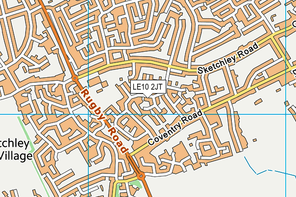 LE10 2JT map - OS VectorMap District (Ordnance Survey)