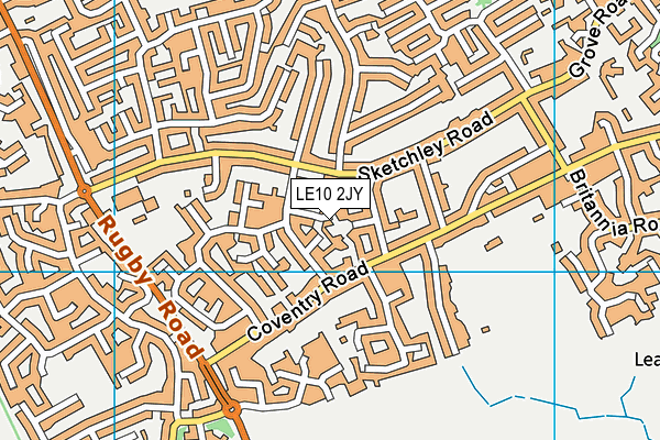 LE10 2JY map - OS VectorMap District (Ordnance Survey)
