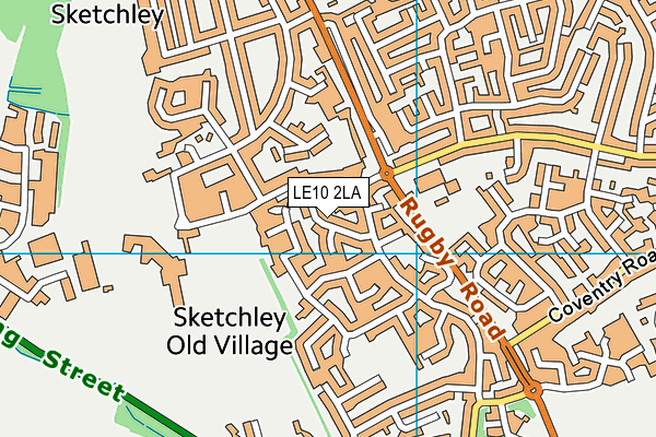 LE10 2LA map - OS VectorMap District (Ordnance Survey)