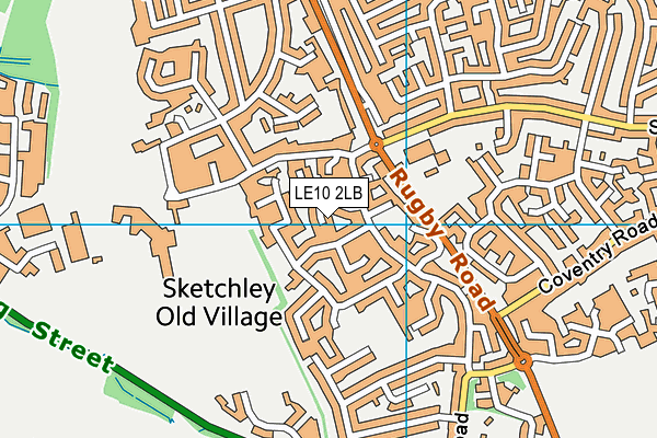 LE10 2LB map - OS VectorMap District (Ordnance Survey)