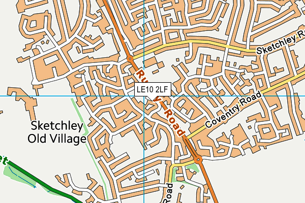 LE10 2LF map - OS VectorMap District (Ordnance Survey)