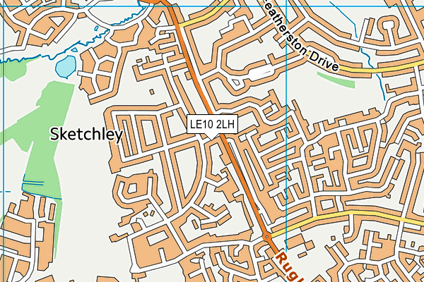 LE10 2LH map - OS VectorMap District (Ordnance Survey)