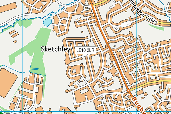 LE10 2LR map - OS VectorMap District (Ordnance Survey)