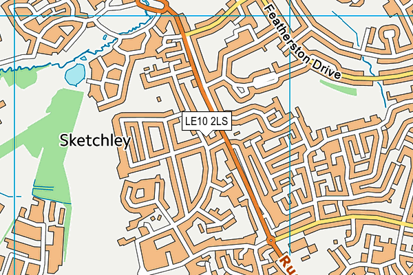 LE10 2LS map - OS VectorMap District (Ordnance Survey)